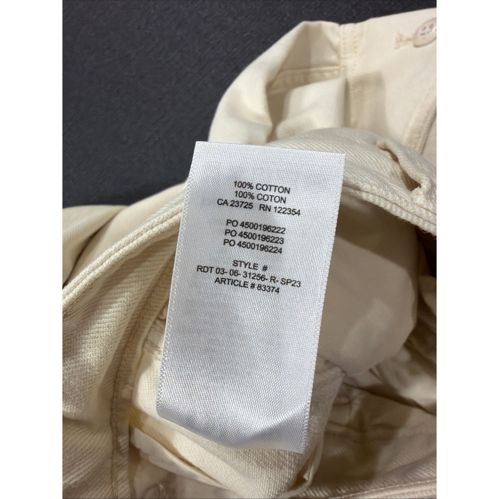 Aritzia Tna Greenwich Pant High-waisted Carpenter Pants Cotton Cream Size 6 - Picture 4 of 7